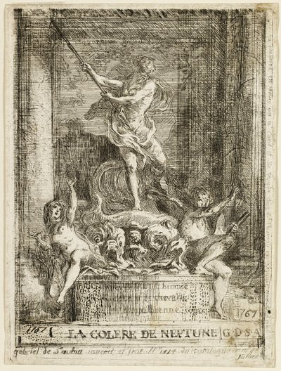 "De Woede van Neptunus" Fontein door Gabriel Jacques de Saint Aubin