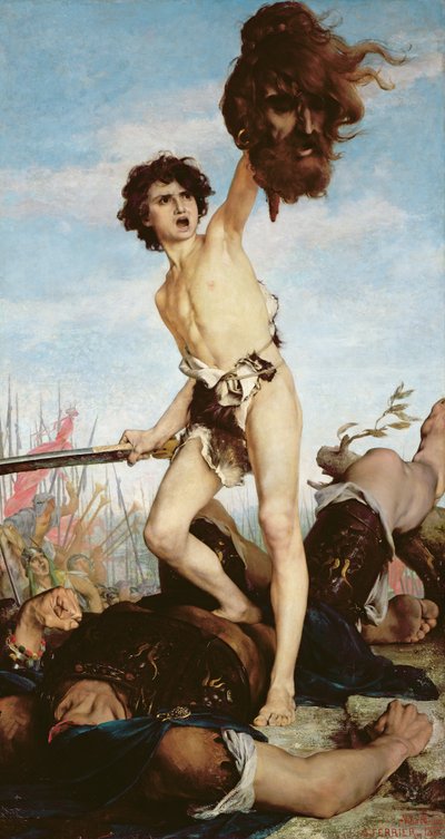 David Overwint Goliath, 1876 door Gabriel Joseph Marie Augustin Ferrier