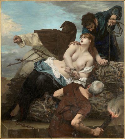 Scène van de Inquisitie in Spanje door Gabriel Joseph Marie Augustin Ferrier