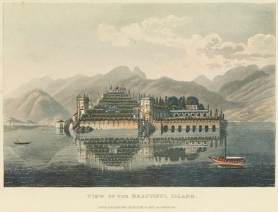 Uitzicht op het Mooie Eiland (Isola Bella, Lago Maggiore), voor 1820 door Gabriel L. and Lory Mathias G.  Lory