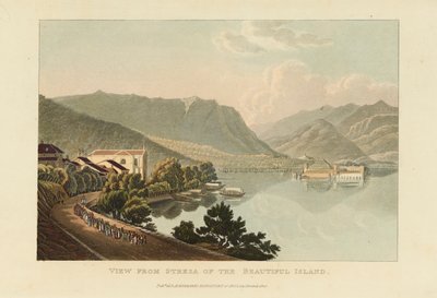 Uitzicht vanaf Stresa op het mooie eiland Isola Bella, Lago Maggiore, voor 1820 door Gabriel Ludwig Lory