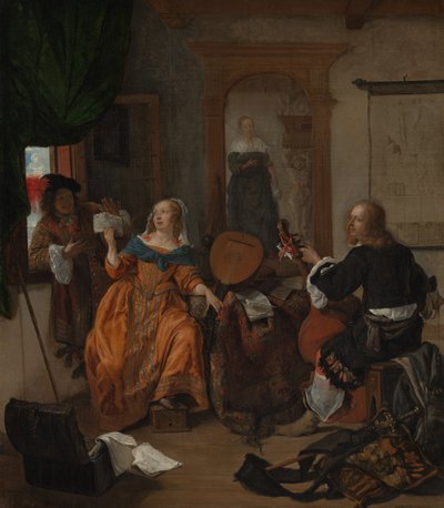 Een muzikaal gezelschap door Gabriel Metsu