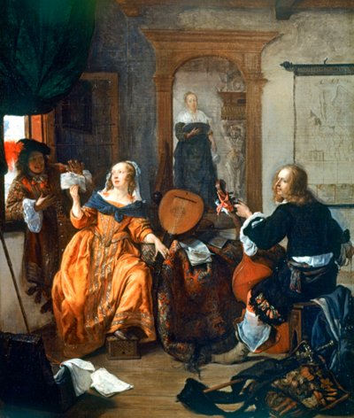 Een muzikaal gezelschap, 1659 door Gabriel Metsu