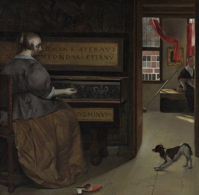 Dame bij een virginaal, ca. 1665 door Gabriel Metsu