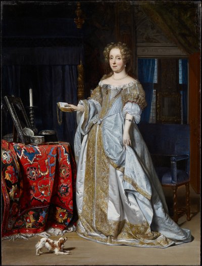 Portret van een dame door Gabriel Metsu