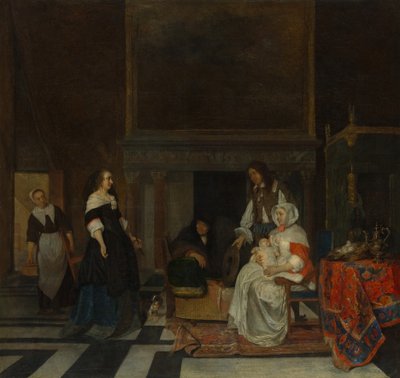 Het bezoek aan de kinderkamer door Gabriel Metsu