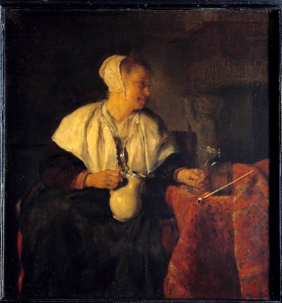 De ribotter. Schilderij door Gabriel Metsu door Gabriel Metsu