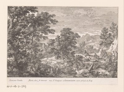 Landschap met Christus sprekend tot discipelen (Landschappen met Bijbelse voorstellingen) door Gabriel Perelle