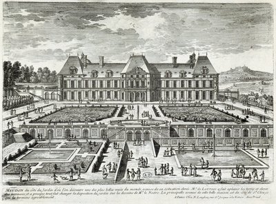 Uitzicht op het kasteel van Meudon door Gabriel Perelle