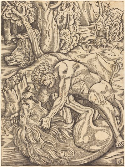 Hercules en de Nemeïsche Leeuw door Gabriel Salmon