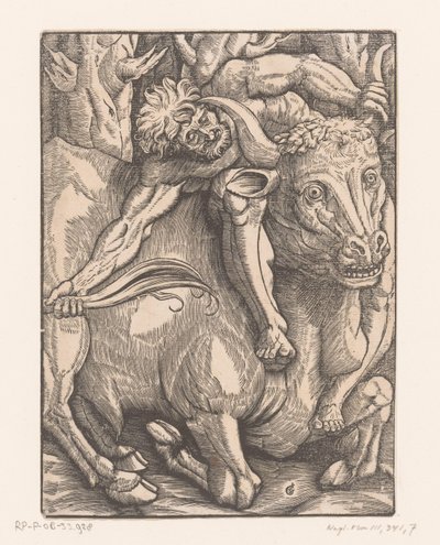 Hercules worstelt met Acheloüs door Gabriel Salmon