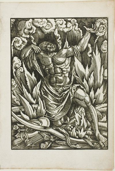De Werken van Hercules: Hercules op de Brandstapel door Gabriel Salmon