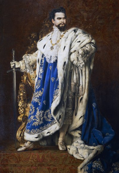Koning Ludwig II van Beieren door Gabriel Schachinger