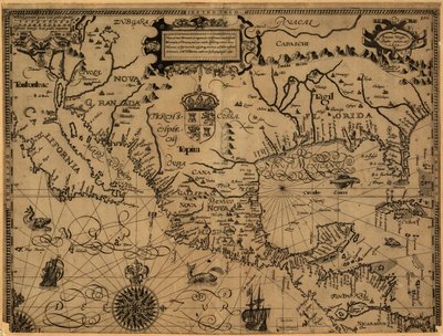 Nova et rece terraum et regnorum Californae, nouae Hispaiae Mexicanae, et Peruviae. door Gabriel Tatton