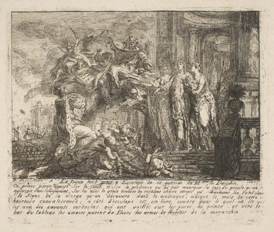 Allegorie op het Herstel van de Dauphin door Gabriel de Saint Aubin