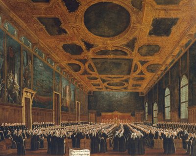 Zaal van de Grote Raad in het Dogepaleis door Gabriele Bella