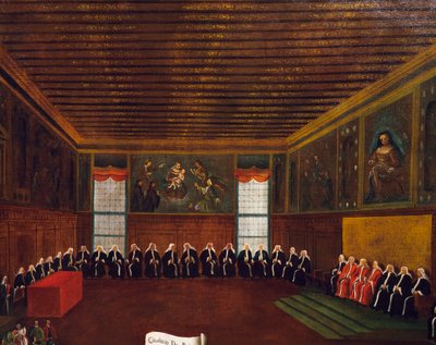 Oordeel in de zaal van Qarantia Criminal (De Raad van Veertig) door Gabriele Bella