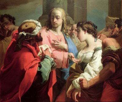 Christus en de Vrouw Betrapt op Overspel door Gaetano Gandolfi