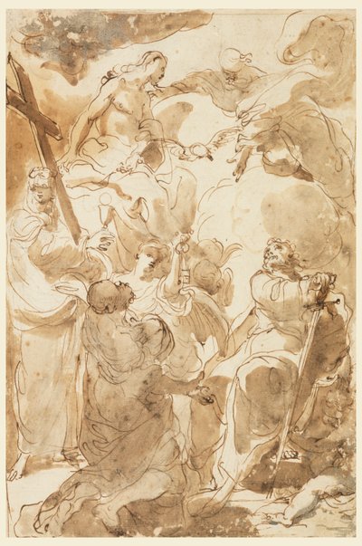 De Drie-eenheid en de Apostelen, St. Petrus en St. Paulus door Gaetano Gandolfi