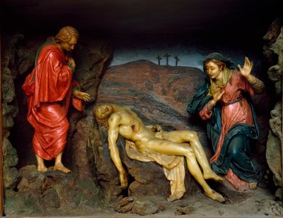 Rouw over de dood van Christus Beeldengroep van de school van Gaetano Giulio Zumbo. Eind 17e-begin 18e eeuw. Florence, Museo Nazionale del Bargello door Gaetano Giulio Zumbo
