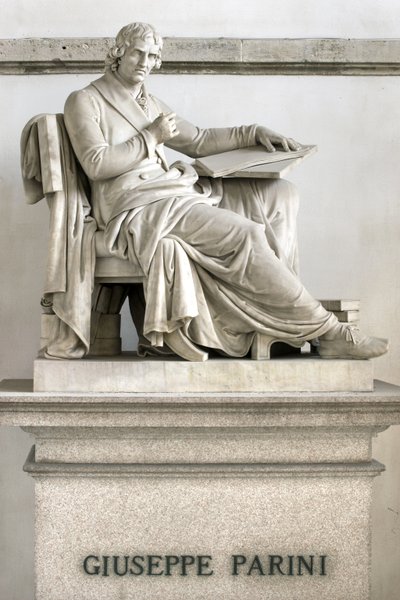 Standbeeld van Giuseppe Parini, 1838 door Gaetano Matteo Monti