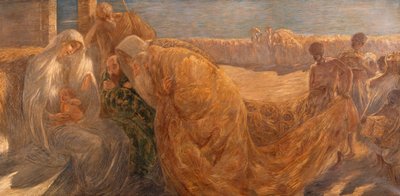Aanbidding der wijzen door Gaetano Previati