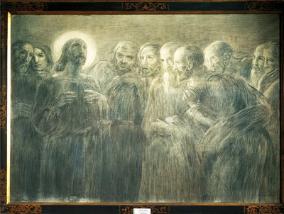 Christus onder de apostelen door Gaetano Previati