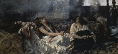 Hasjrokers door Gaetano Previati