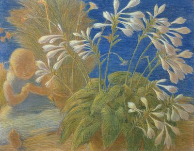 Japanse lelies, 1906 door Gaetano Previati