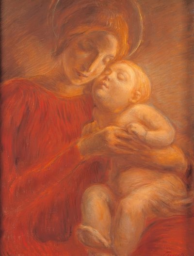 Maria met kind door Gaetano Previati