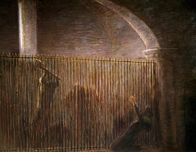 Parisina, schilderij door Gaetano Previati, laatste scène van act IV van gelijknamige opera door Pietro Mascagni door Gaetano Previati