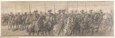 Spaanse soldaten door Gaetano Previati