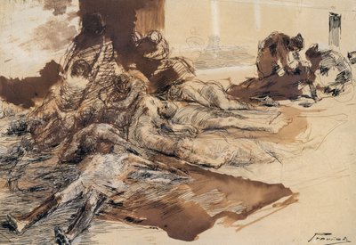 Studie van pest door Gaetano Previati