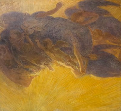 De schepping van het licht, ca. 1913, Gaetano Previati door Gaetano Previati