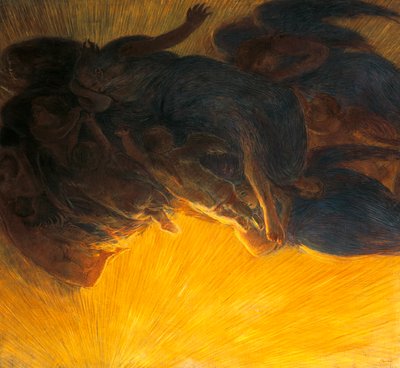 Schepping van het licht door Gaetano Previati