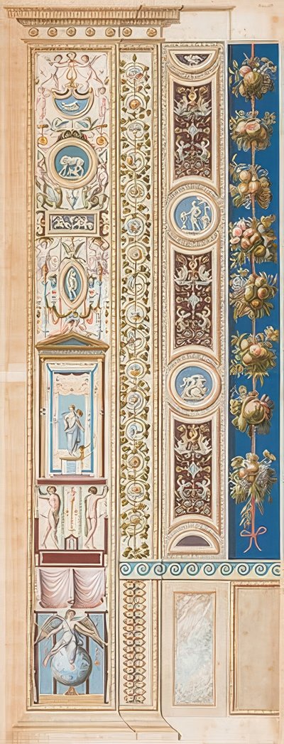 Pilaster Loggia IV (versiering, waarin de Genius van de Roem zit) door Gaetano Savorelli