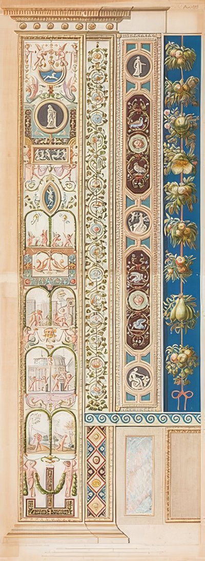Pilaster Loggia VIII (Versiering met kindergroepen) door Gaetano Savorelli