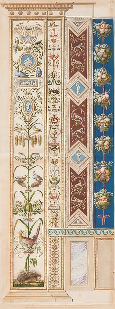 Pilaster Loggia XI (versiering met stekelvarken) door Gaetano Savorelli
