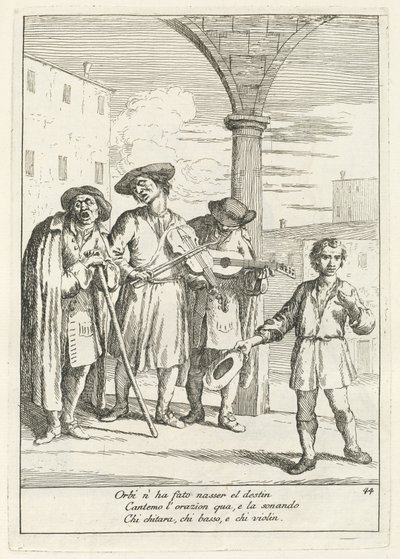 Straatartiest door Gaetano Zompini
