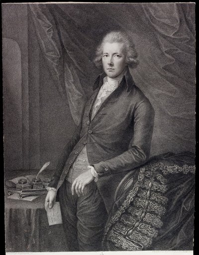 De Rechtse Eerwaarde William Pitt de Jongere door Gainsborough (after) Dupont