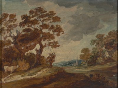 Landschap: Koe in de Linker Voorgrond door Gainsborough Dupont