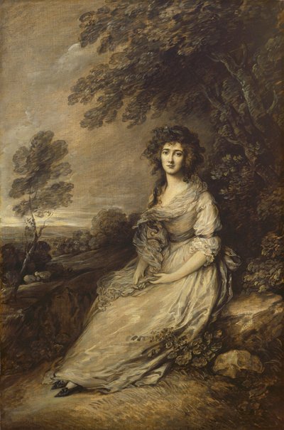 Mevrouw Richard Brinsley Sheridan, 1787-1796 door Gainsborough Dupont