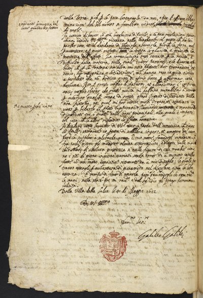 Brief door Galileo Galilei