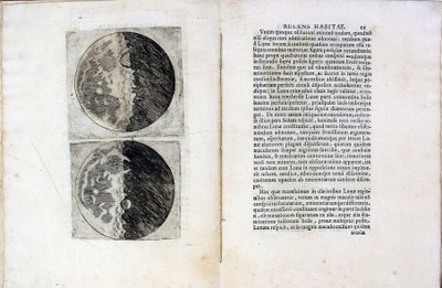 Blad van boek Sidereus Nuncius Sterrenbode door Galileo Galilei, 1610 door Galileo Galilei