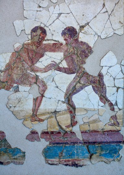 Romeinse muurschildering door Gallo-Roman Gallo-Roman