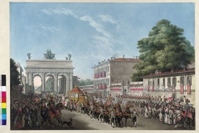 Intocht van keizer Franz I in Milaan op 10 mei 1825 door Gallo Gallina