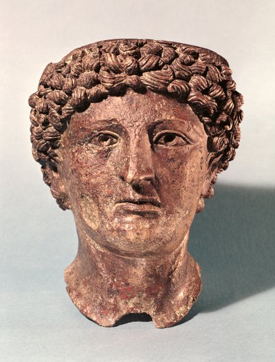 Hoofd van Apollo, uit Lillebonne door Gallo Roman