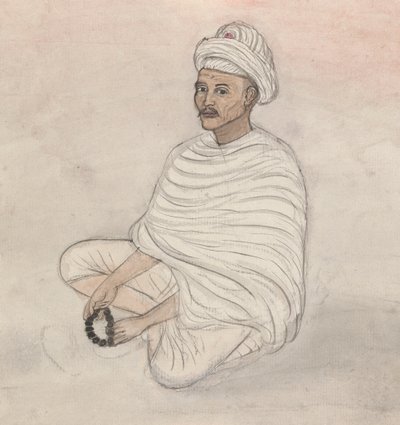 Biddende Man door Gangaram Chintaman Tambat
