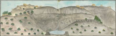 De waterval van Doomar Leyna, droog behalve bij regen door Gangaram Chintaman Tambat