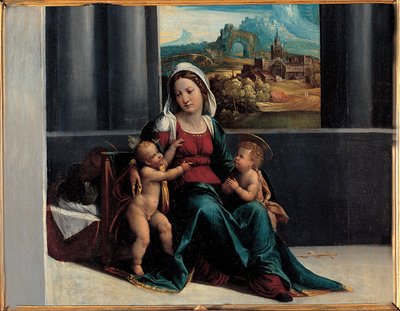 Madonna met het Kind en Sint Jan door Garofalos workshop